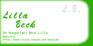 lilla beck business card